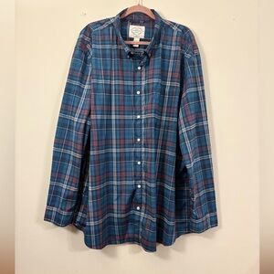 St. John's Bay Men's 3XLT Plaid Button-Down Shirt plus